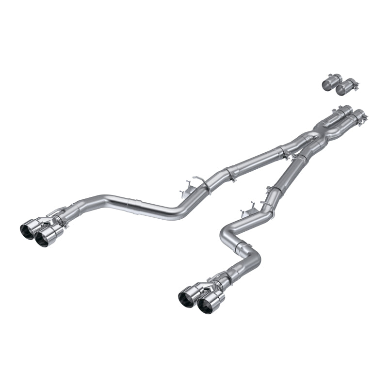MBRP 15-Up Challenger 5.7L /  17-Up 6.2L/6.4L 3in Race Series Cat-Back w/ Quad Tips AS Exhaust