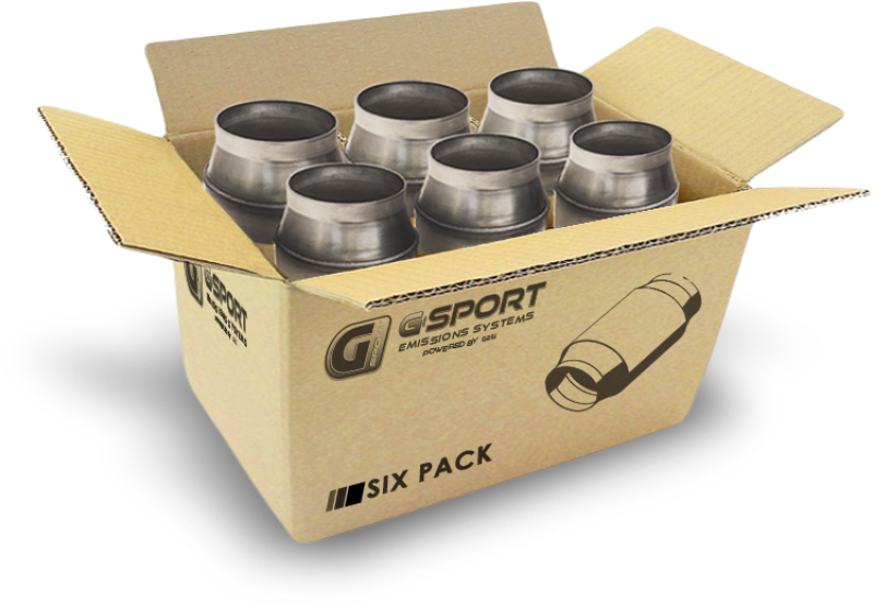 GESI G-Sport 6PK 300 CPSI EPA Compliant GEN1 Ultra High Output Cat Conv Asmbly 4in Dia Body x 4 OAL