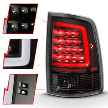 Load image into Gallery viewer, ANZO 2009-2018 Dodge Ram 1500 LED Taillight Plank Style Black w/Clear Lens