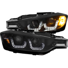 Load image into Gallery viewer, ANZO 2012-2015 BMW 3 Series Projector Headlights w/ U-Bar Black (HID Compatible)