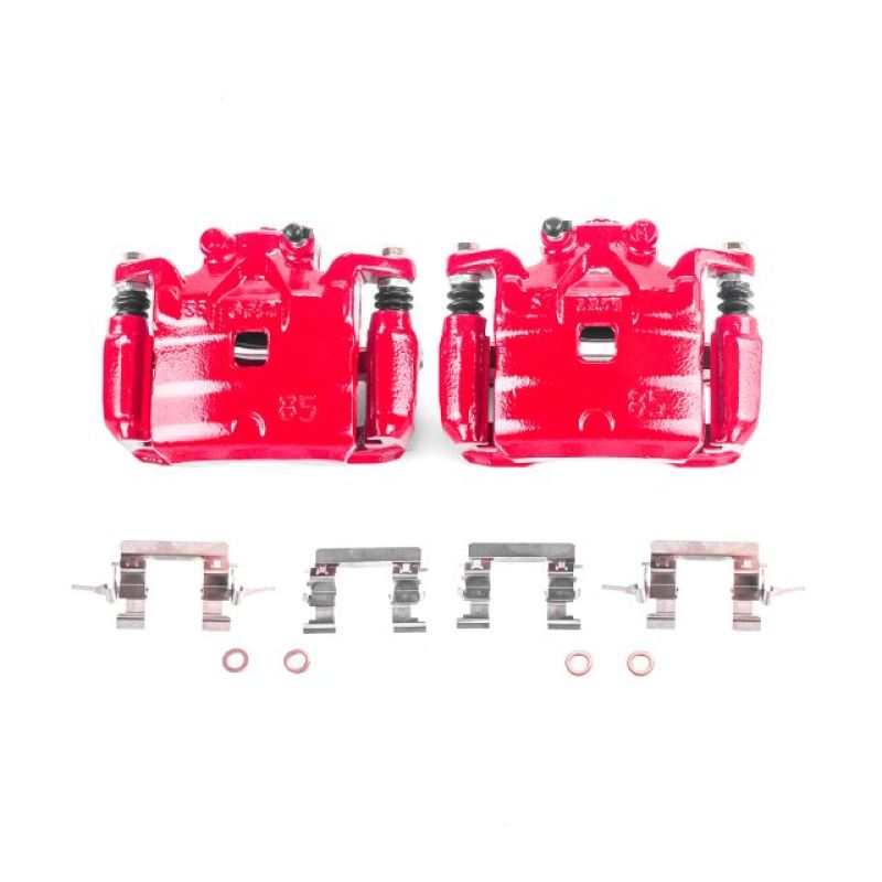 Power Stop 11-17 Nissan Juke Front Red Calipers w/Brackets - Pair