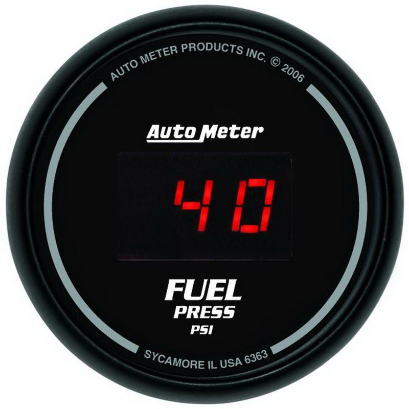 Autometer Z Series 52mm Black Digital 5-100 PSI Fuel Pressure Gauge