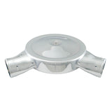 Spectre Low Profile Air Box 14in. OD x 5-13/32in. H / 120 Degree Inlet - Chrome