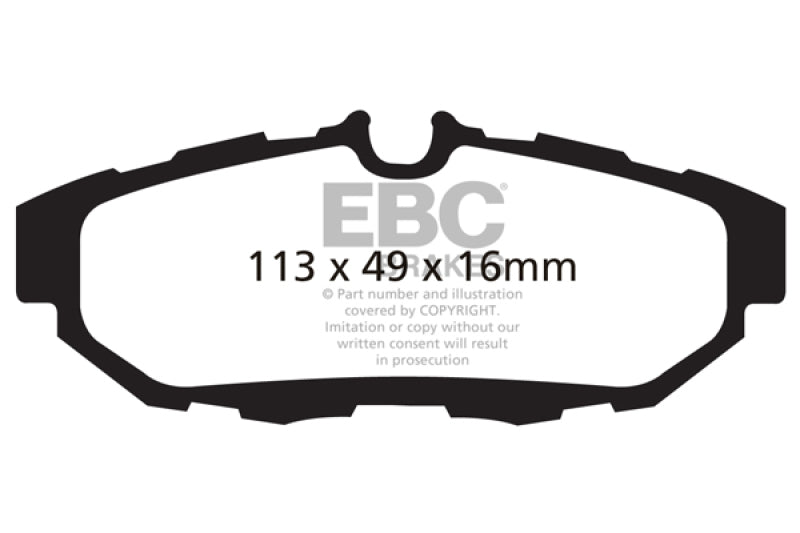 EBC 10-14 Ford Mustang 3.7 Greenstuff Rear Brake Pads
