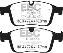 Load image into Gallery viewer, EBC 2016+ Volvo XC60 2.0L Turbo T5 Greenstuff Front Brake Pads