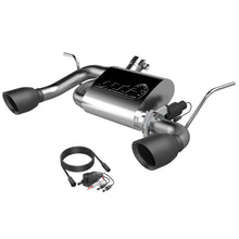 Load image into Gallery viewer, QTP 07-18 Jeep Wrangler 3.6L/3.8L 304SS Screamer Axle Back Exhaust w/4in Black Tips