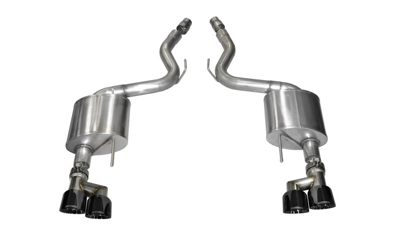 Corsa 15-16 Ford Mustang GT 5.0 3in Axle Back Exhaust Black Quad Tips (Sport)