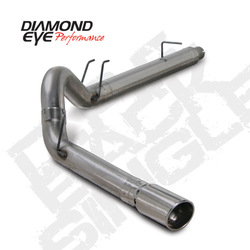Diamond Eye KIT 5in DPF-BACK SGL SS 08-09 6 4L F250-F350 PCKGD BX46X14X14OD EL-PL