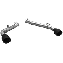 Load image into Gallery viewer, QTP 10-13 Chevrolet Camaro SS 6.2L 304SS Eliminator Muffler Delete Axle Back Exhaust w/4.5in Blk Tip