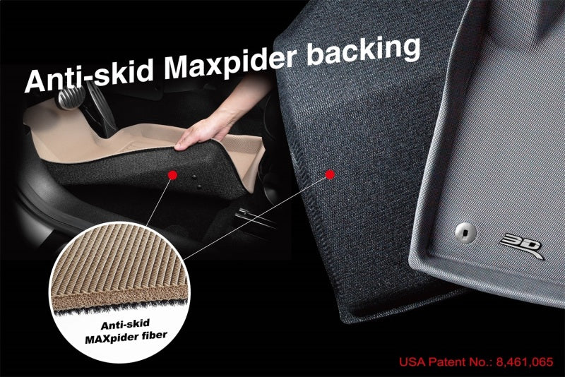 3D MAXpider 2006-2011 Honda Civic Coupe Classic 2nd Row Floormats - Black