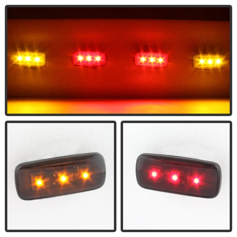 Xtune Dodge Ram 10-14 Dually 2 Red LED 2 Amber LED Fender Lights 4pcs Smoke ACC-LED-DR10-FL-SM
