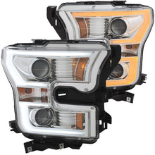 Load image into Gallery viewer, ANZO 2015-2017 Ford F-150 Projector Headlights w/ Plank Style Switchback Chrome w/ Amber