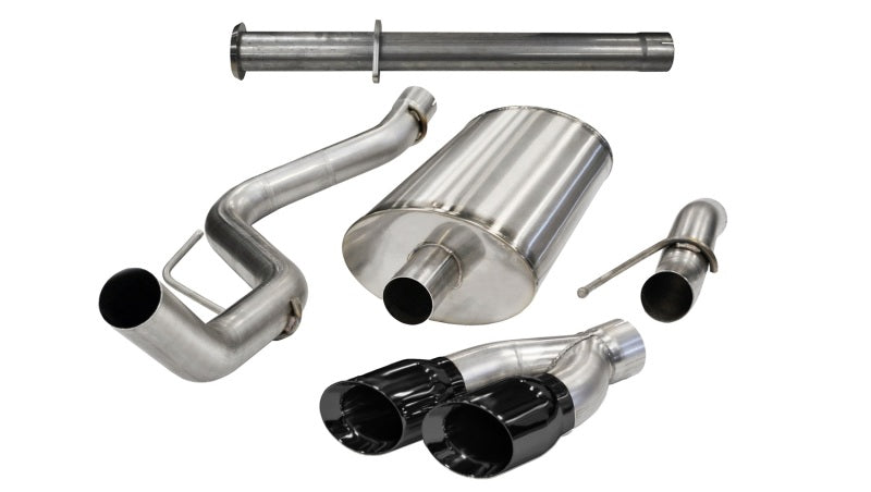 Corsa 11-14 Ford F-150 Raptor 6.2L V8 133in Wheelbase Black Xtreme Cat-Back Exhaust