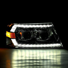 Load image into Gallery viewer, AlphaRex 04-08 Ford F150 PRO-Series Projector Headlights Black w/ Sequential Signal and DRL