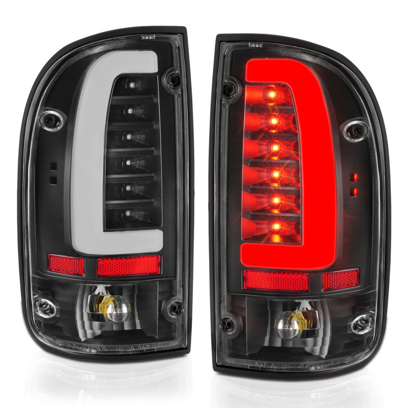 ANZO 95-00 Toyota Tacoma LED Taillights Black Housing Clear Lens (Pair)