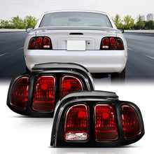 Load image into Gallery viewer, ANZO 1994-1998 Ford Mustang Taillight Dark Red Lens (OE Style)