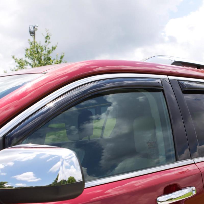 AVS 07-18 Toyota Tundra Double Cab Ventvisor In-Channel Front & Rear Window Deflectors 4pc - Smoke