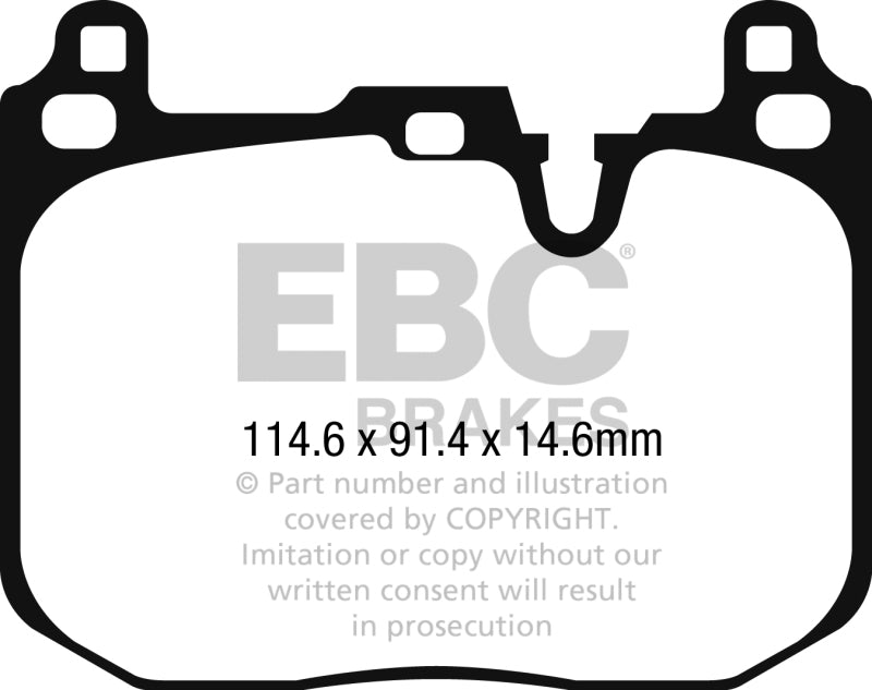 EBC 2015+ Mini Cooper Hardtop (F55/F56) 2.0L Turbo JCW Greenstuff Front Brake Pads