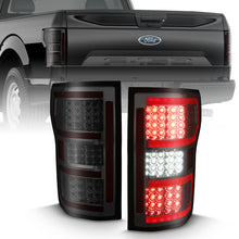 Load image into Gallery viewer, ANZO 2018-2019 Ford F-150 LED Taillight Smoke (Red Light Bar) (w/ Sequential)
