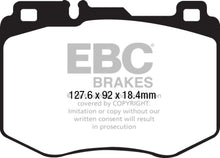 Load image into Gallery viewer, EBC 15-16 Mercedes-Benz C400 (W205) 3.0 Twin Turbo 4-Matic Greenstuff Front Brake Pads