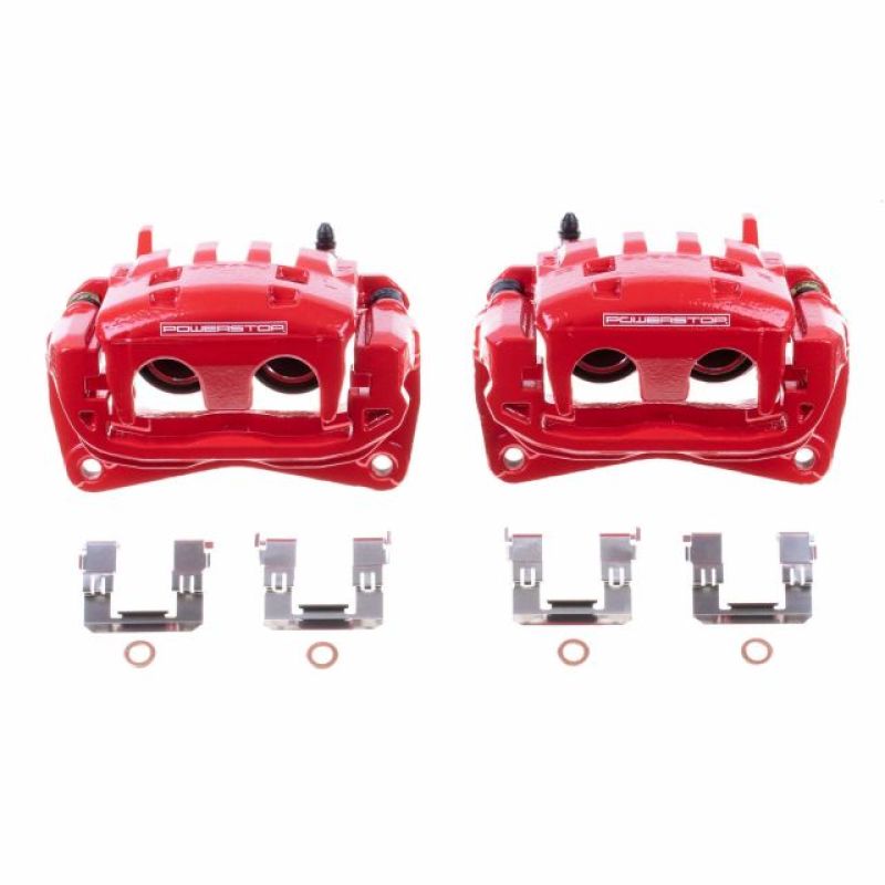 Power Stop 13-16 Scion FR-S Front Red Calipers w/Brackets - Pair