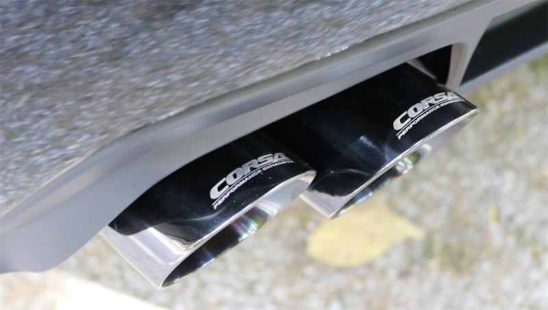 Corsa 11-14 Dodge Charger SXT 2.5in Sport Cat-Back Dual Rear Exit w/ Twin 3.0in Polished Tips