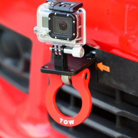 Tow hook camera mount