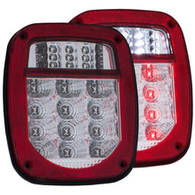 Load image into Gallery viewer, ANZO 1976-1985 Jeep Wrangler LED 2 Lens - Red/Clear, Chrome