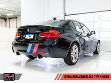 Load image into Gallery viewer, AWE Tuning BMW F3X 340i Touring Edition Axle-Back Exhaust - Diamond Black Tips (102mm)