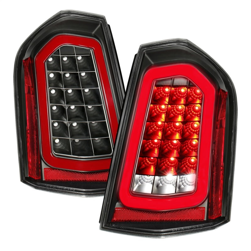 ANZO 11-14 Chrysler 300 LED Taillights Black w/ Sequential