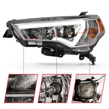 Load image into Gallery viewer, ANZO 14-18 Toyota 4 Runner Plank Style Projector Headlights Chrome w/ Amber