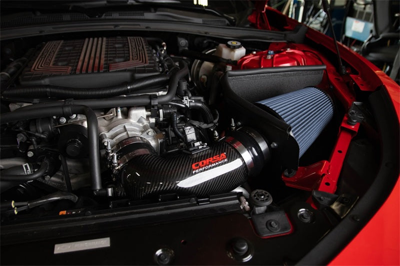 Corsa 17-21 Chevrolet Camaro ZL1 Carbon Fiber Air Intake w/ MaxFlow 5 Oil Filtration