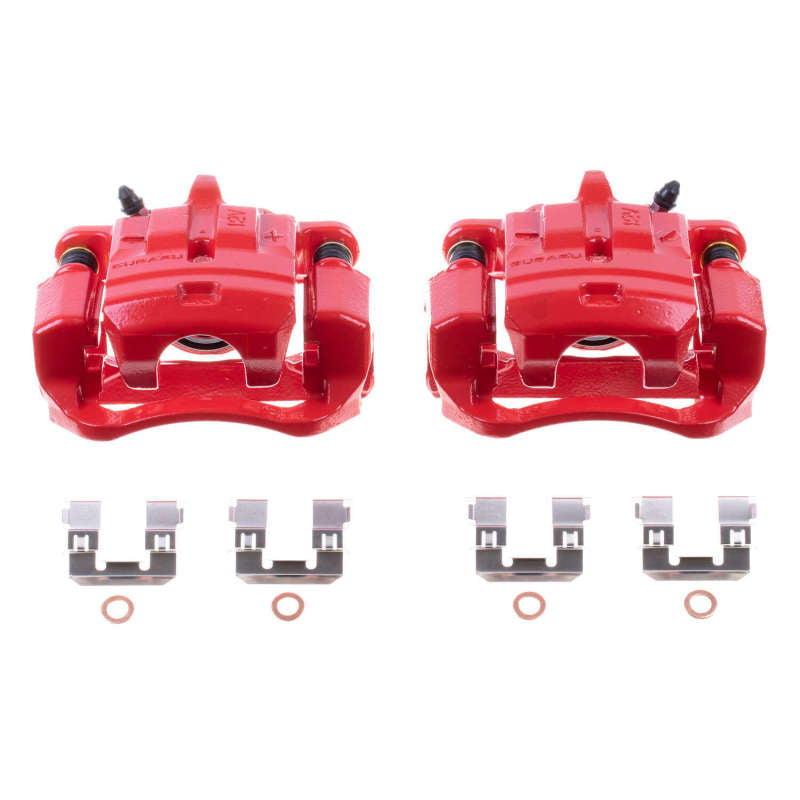 Power Stop 13-16 Scion FR-S Rear Red Calipers w/Brackets - Pair