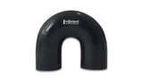 Vibrant 4 Ply Reinforced Silicone Elbow Connector - 1.25in ID x 5.50in Leg 180 Deg Elbow (Black)