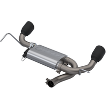 Load image into Gallery viewer, QTP 07-18 Jeep Wrangler 3.6L/3.8L 304SS Screamer Axle Back Exhaust w/4in Black Tips