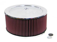 Load image into Gallery viewer, K&amp;N 14in. Red Custom Air Cleaner Assembly - 5.125in. Flange x 11in OD x 7.25in. H w/Vent