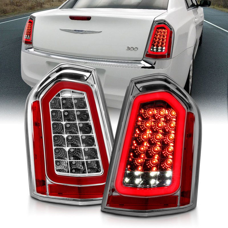 ANZO 11-14 Chrysler 300 LED Taillights Chrome w/ Sequential