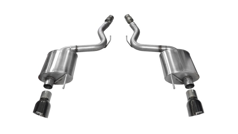 Corsa 2015 Ford Mustang GT 5.0 3in Axle Back Exhaust Black Dual Tips (Touring)