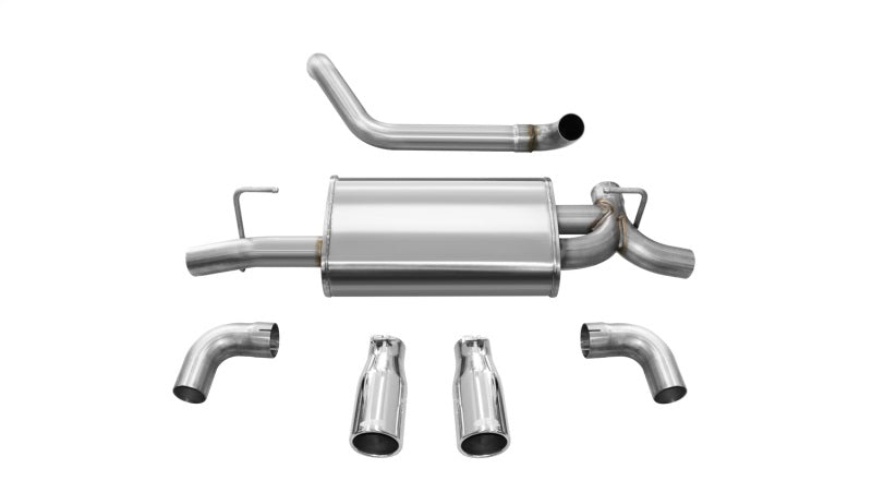 Corsa 18+ Jeep Wrangler JL 2.5in Dual Rear Exit Polished Tips Sport Axle-Back Exhaust