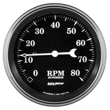 Load image into Gallery viewer, Auto Meter Gauge Tachometer 3 3/8in 8k RPM In-Dash Old Tyme Black