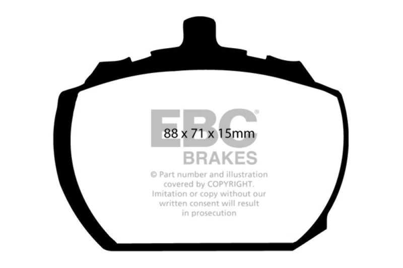 EBC 73-76 Mg MGB GT V8 3.5 Greenstuff Front Brake Pads