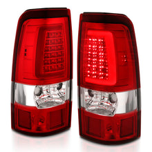Load image into Gallery viewer, ANZO 2003-2006 Chevy Silverado 1500 LED Taillights Plank Style Chrome With Red/Clear Lens