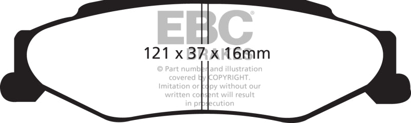 EBC 03-04 Cadillac XLR 4.6 Greenstuff Rear Brake Pads