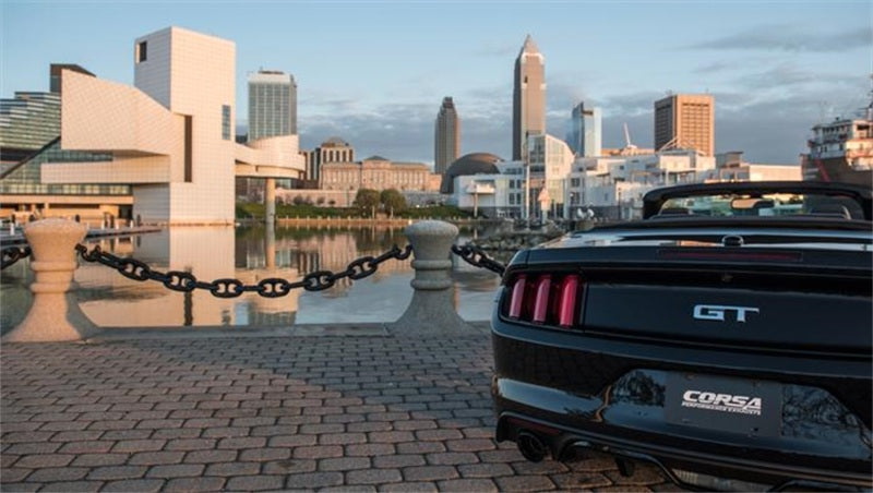 Corsa 15-16 Ford Mustang GT Convertible 5.0L V8 Black Sport Cat-Back Dual Rear Exit